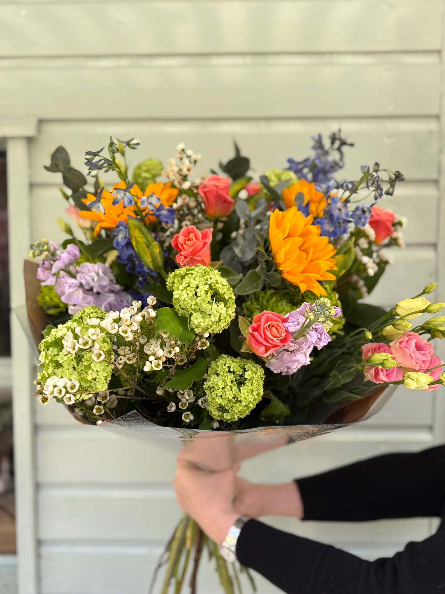 The Seasonal Splendor hand tied flower wrap